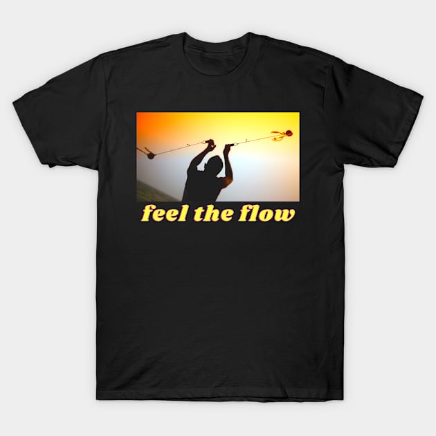 Feel the Flow Poi Jonglage Artist T-Shirt by Maggini Art